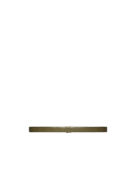 Gucci Green Gg Milano Thin Belt