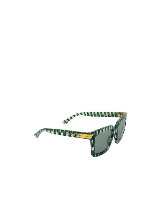 Bottega Veneta Green Eyewear Square Frame Sunglasses
