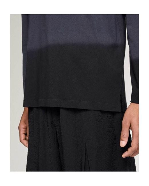 Y-3 Blue Long-Sleeve T-Shirt for men