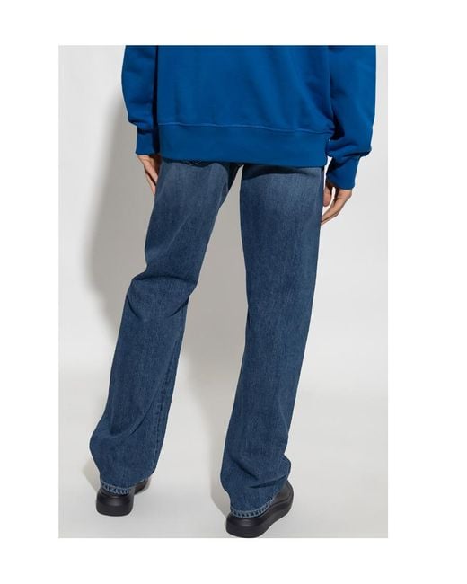 McQueen Blue Turn-Up Jeans for men