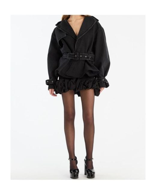 ROTATE BIRGER CHRISTENSEN Black Denim Biker Jacket