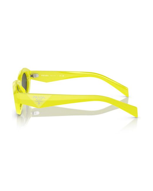 Prada Yellow Eyewear Oval-Frame Sunglasses