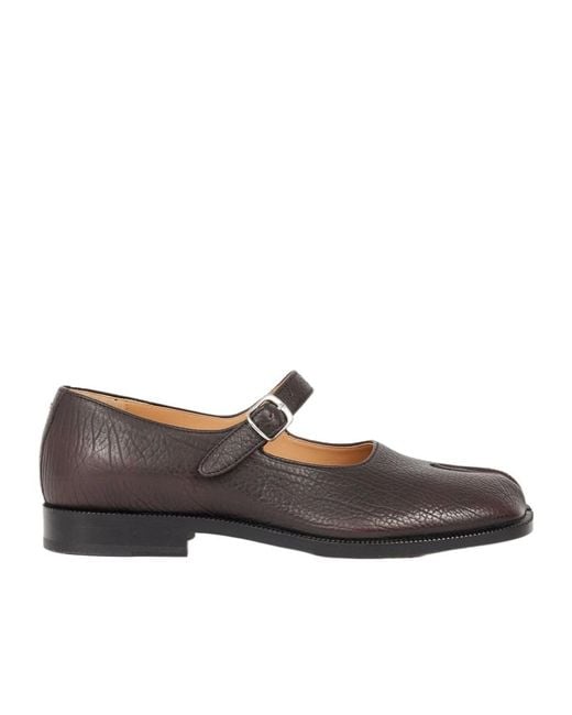Maison Margiela Brown Tabi Toe Mary Janes Shoes