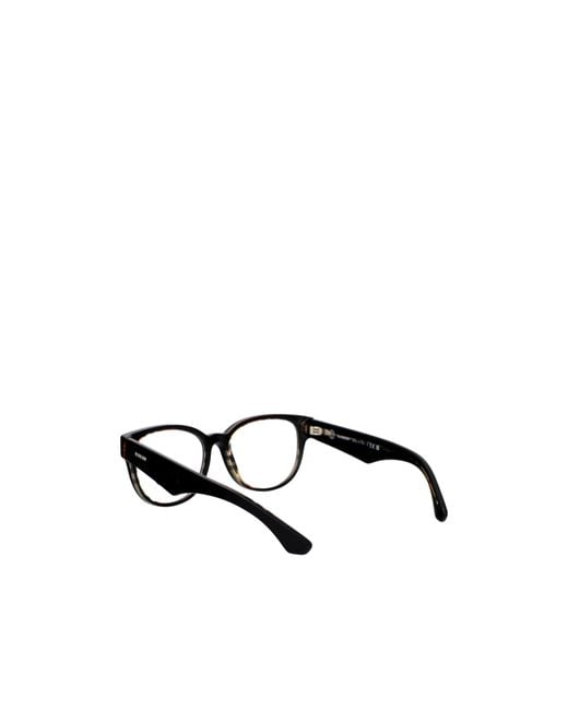 Burberry White Eyewear Round Frame Glasses