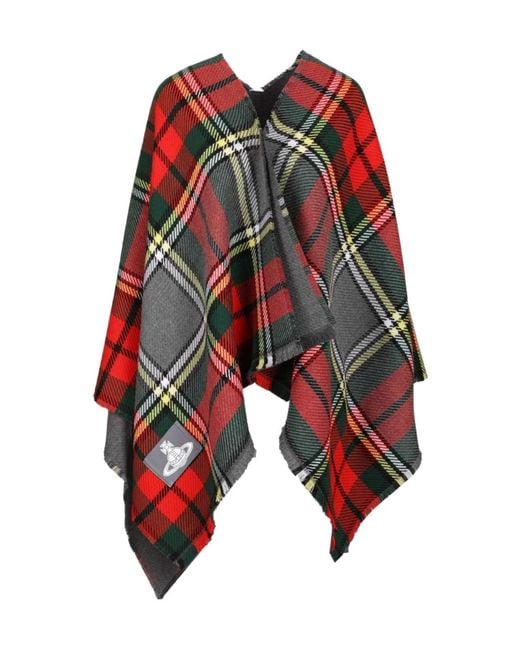 Vivienne Westwood Red Tartan Moonshine Poncho
