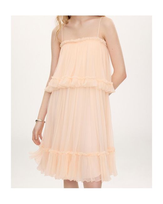 Chloé Pink Chloé Ruffled Mini Dress