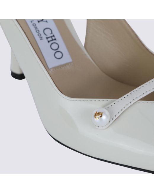Jimmy Choo White Pointed High Heel Sandals