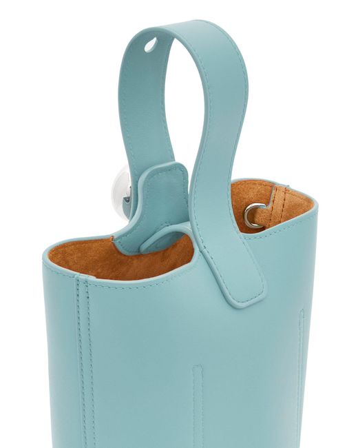 Loewe Blue Pebble Mini Bucket Bag