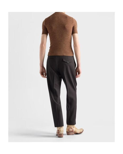 Prada Black Wool Pants for men