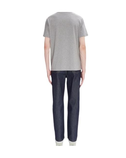 A.P.C. Gray Standard Brodé T-Shirt for men