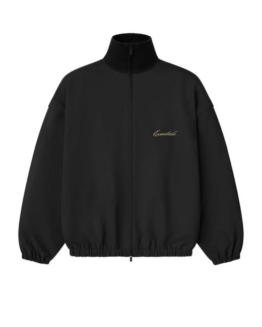 Fear Of God Black Signature Full Zipped Track Jacket for men