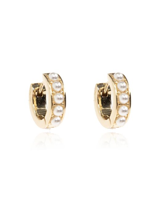AllSaints White Spike And Hoop Earrings Set