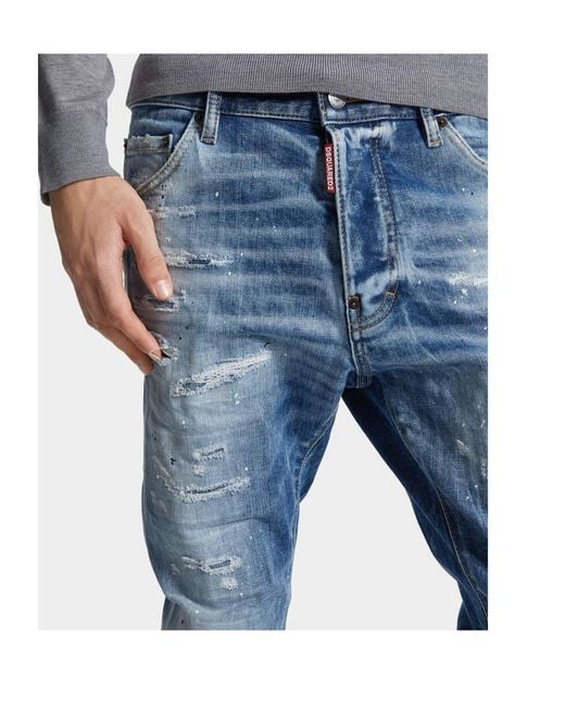 DSquared² Blue Distressed Cool Guy Jeans for men