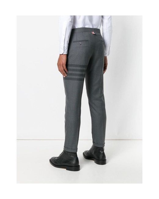Thom Browne Gray 4-Bar Skinny-Fit Trouser for men