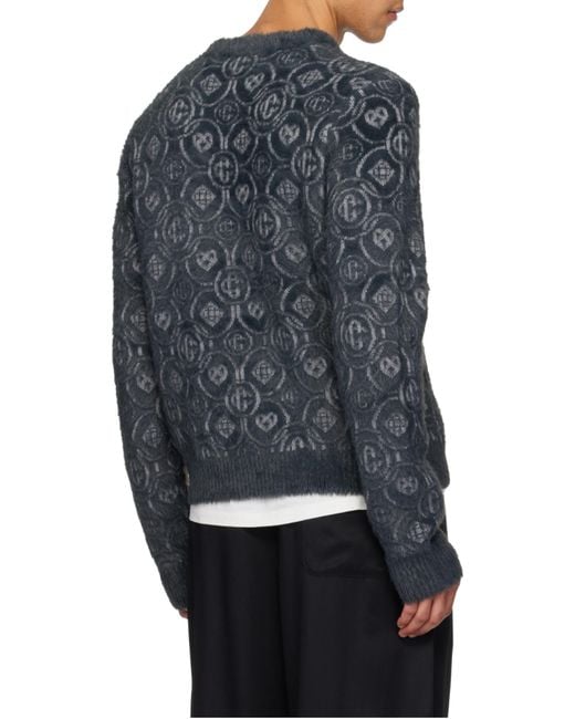 Casablanca Black Logo-Pattern Knitted Jumper for men