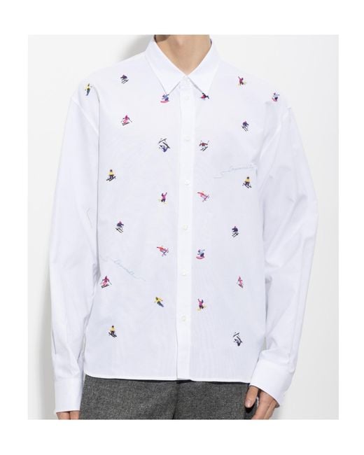 DSquared² White Collared Long-Sleeved Shirt for men