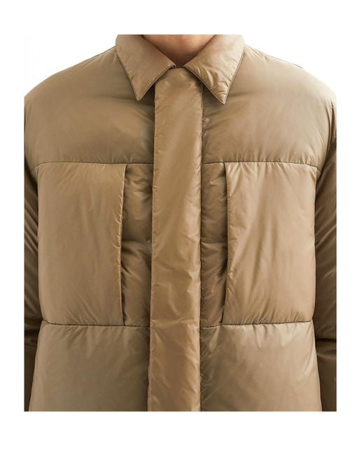 Jil Sander Brown Padded Down Jacket for men