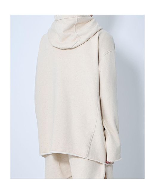 Rick Owens Natural Drawstring Zip-Up Hoodie for men