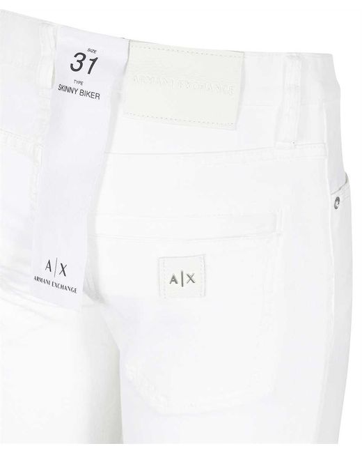 ARMANI EXCHANGE White Skinny Jeans for men