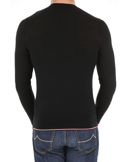Moncler Blue Knitted Pullover for men