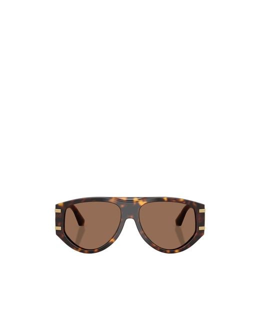 Dolce & Gabbana Brown Eyewear Pilot Frame Sunglasses