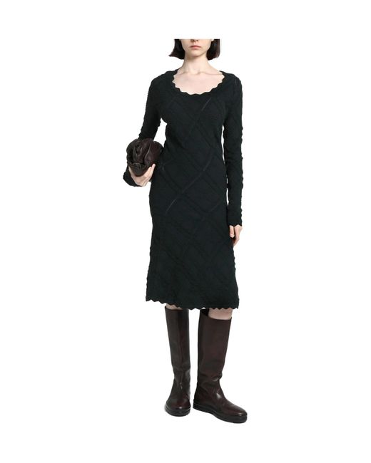 Burberry Black Solid-Color Knitted Dress