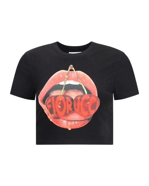 Fiorucci Black Graphic Print Top