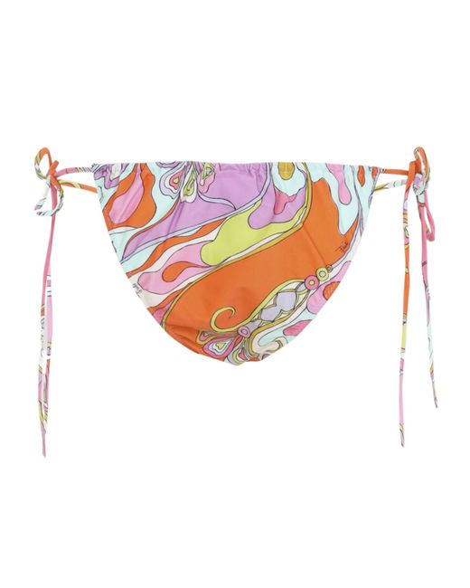 Emilio Pucci White Pucci Orchidee Tie-Side Bikini Briefs