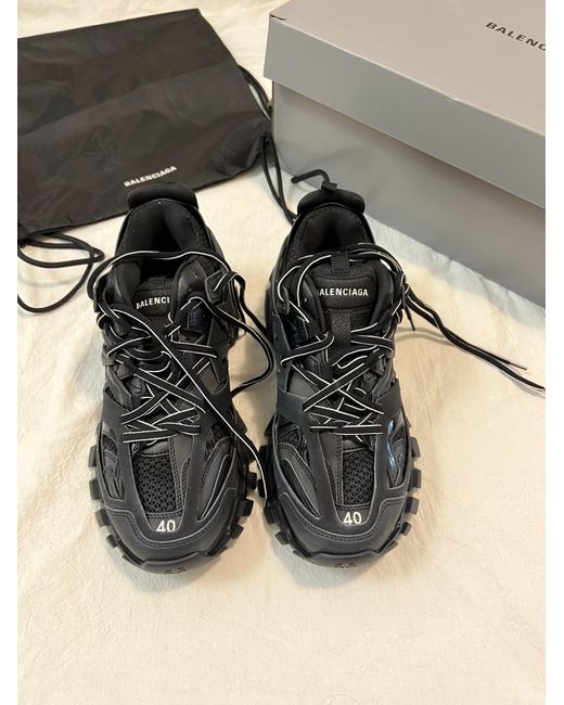 Balenciaga Black Track Lace-Up Sneakers for men