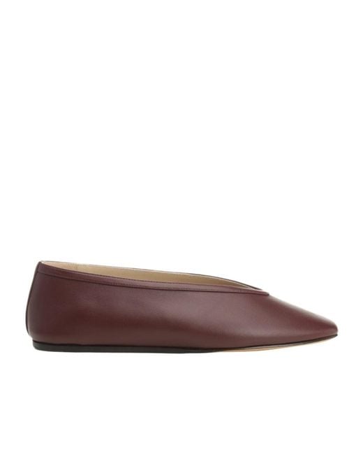 Le Monde Beryl Brown Luna Leather Slippers