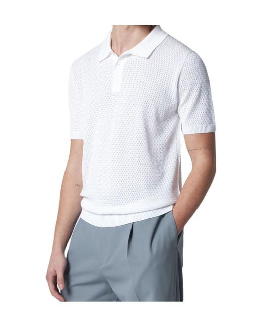 Roberto Collina White Short-Sleeve Polo Shirt for men