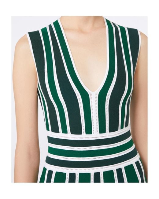 Max Mara Green Tallone Knitted Dress