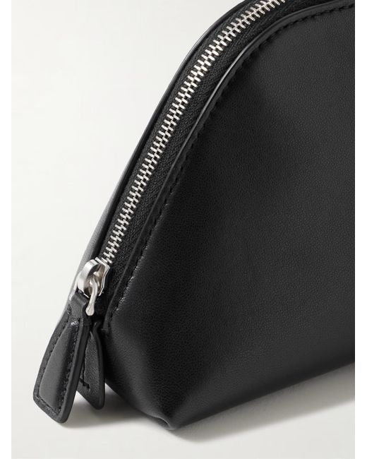 The Row Black Devon Mini Leather Clutch