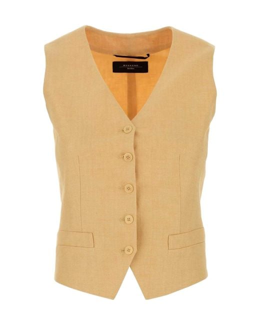 Weekend by Maxmara Natural Pace Buttoned Gilet