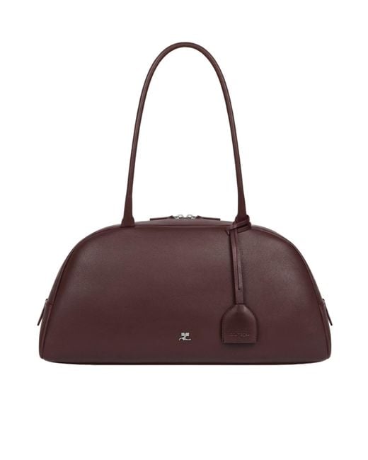 Courreges Brown Courrèges Monday Zip Shoulder Bag