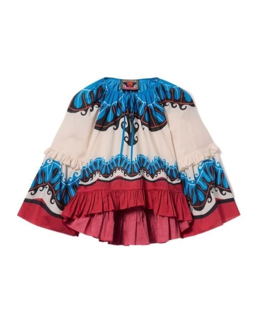 LaDoubleJ Blue X Mother Boho Blouse