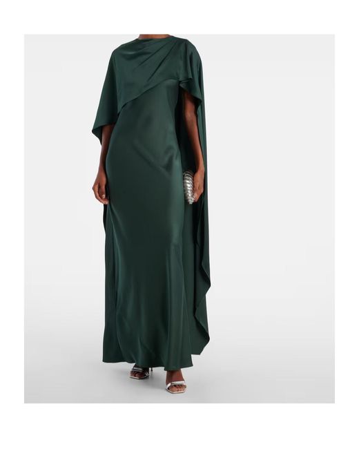 Jonathan Simkhai Green Caped Satin Gown