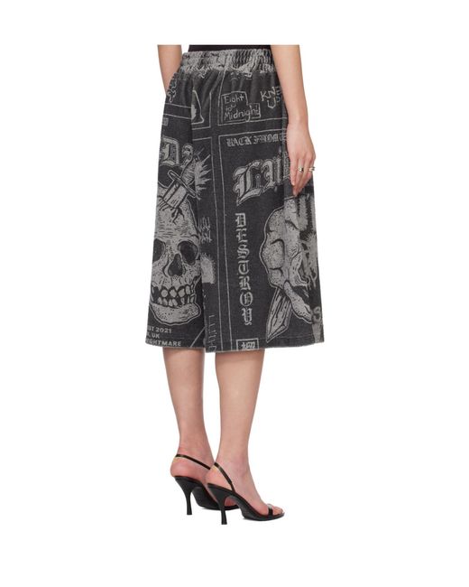 Lu'u Dan Gray Bball Printed Shorts for men