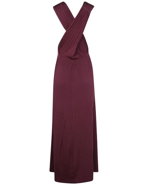 Twinset Purple Wrap Maxi Dress