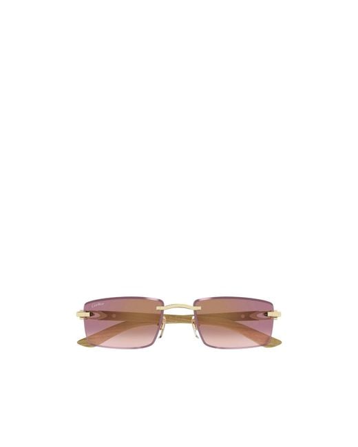 Cartier Multicolor Frameless Rectangular Frame Sunglasses for men