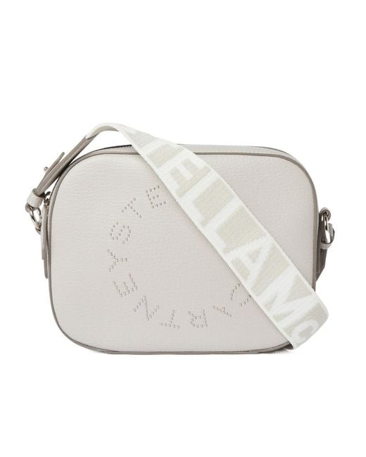 Stella McCartney Gray Logo Shoulder Bag