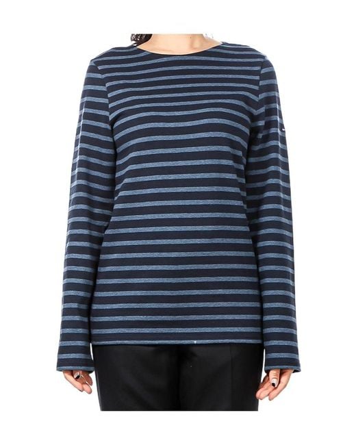 Saint James Blue Striped T-Shirt