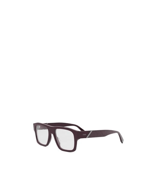Fendi Metallic Eyewear Square Frame Glasses for men