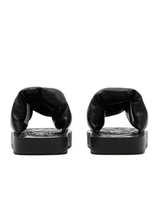Burberry Black Ekd Slab Leather Slides