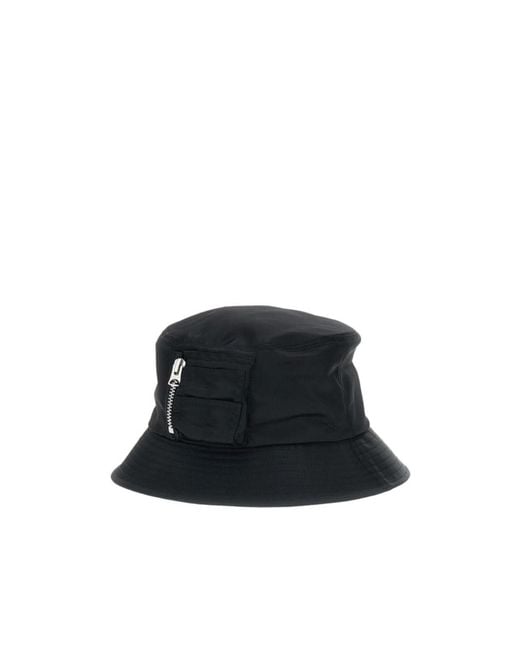Sacai Black Zipper-Detail Bucket Hat