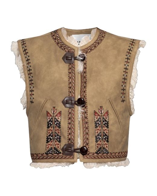 Isabel Marant Natural Sleeveless Jacket
