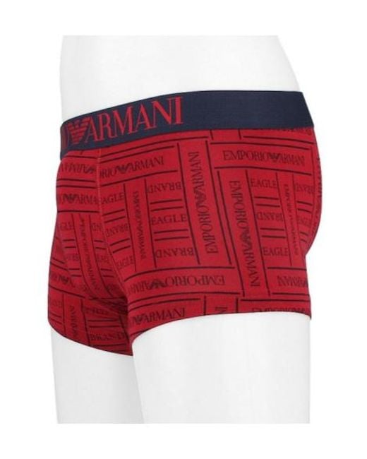 Emporio Armani Red Logo Underwear for men