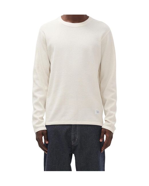 Norse Projects White Crew Neck Long-Sleeved T-Shirt for men