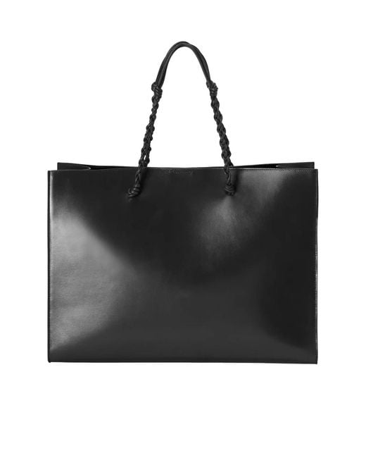 Jil Sander Black Handknotted Shopper