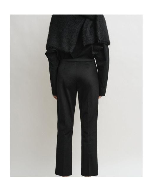 Totême  Black Totme Pressed Crease Cropped Trousers